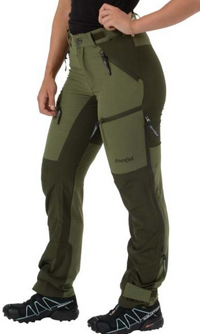 Dovrefjell Custom Fit naisten ulkoiluhousut väri Forest Green