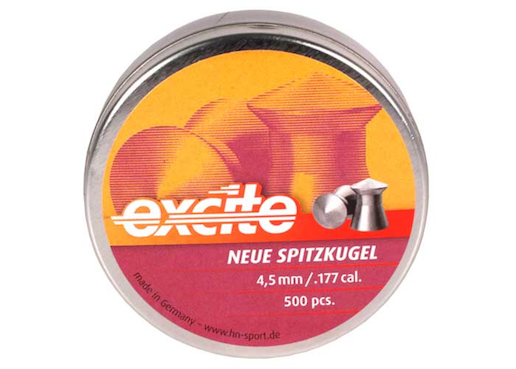 H&N Exite Neue Spitzkugel 4,5mm ilmakiväärinluoti 500kpl/rs