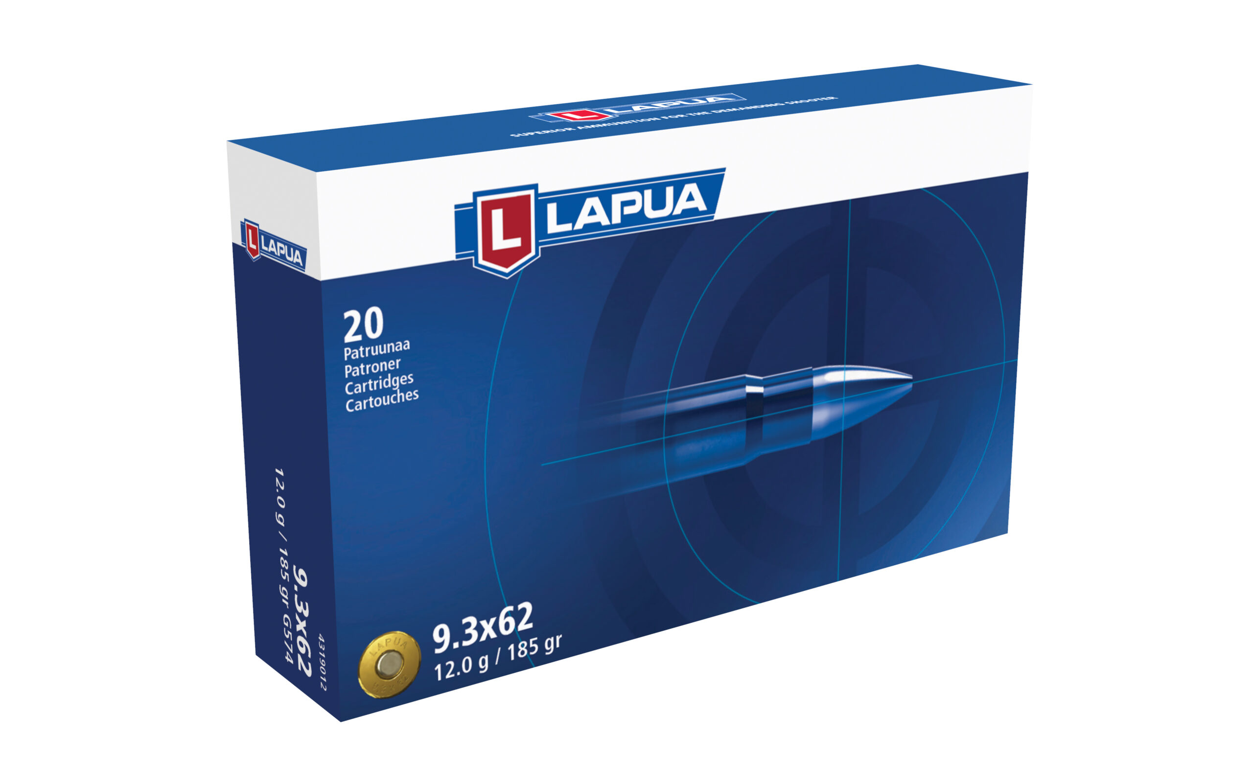 Lapua 9,3×62 OT 12g G574 20 kpl/rs patruuna