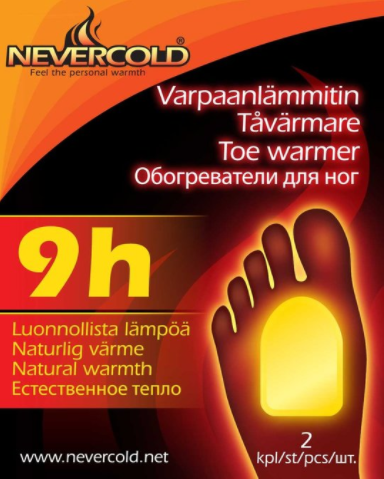 Nevercold Varpaanlämmitin   9h                                                                                