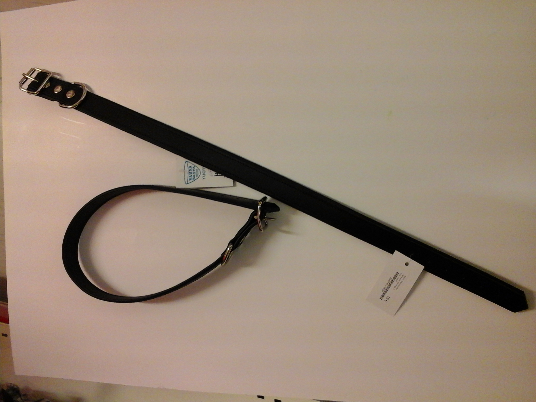 Koiran Talutuspanta Nahka lev.30mm/pit.65cm   musta                                                           