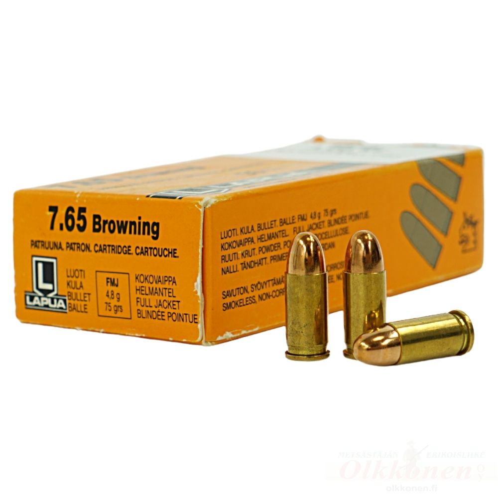 Lapua 7.65 Browning 4,8g FMJ         50kpl/rs                                                                         