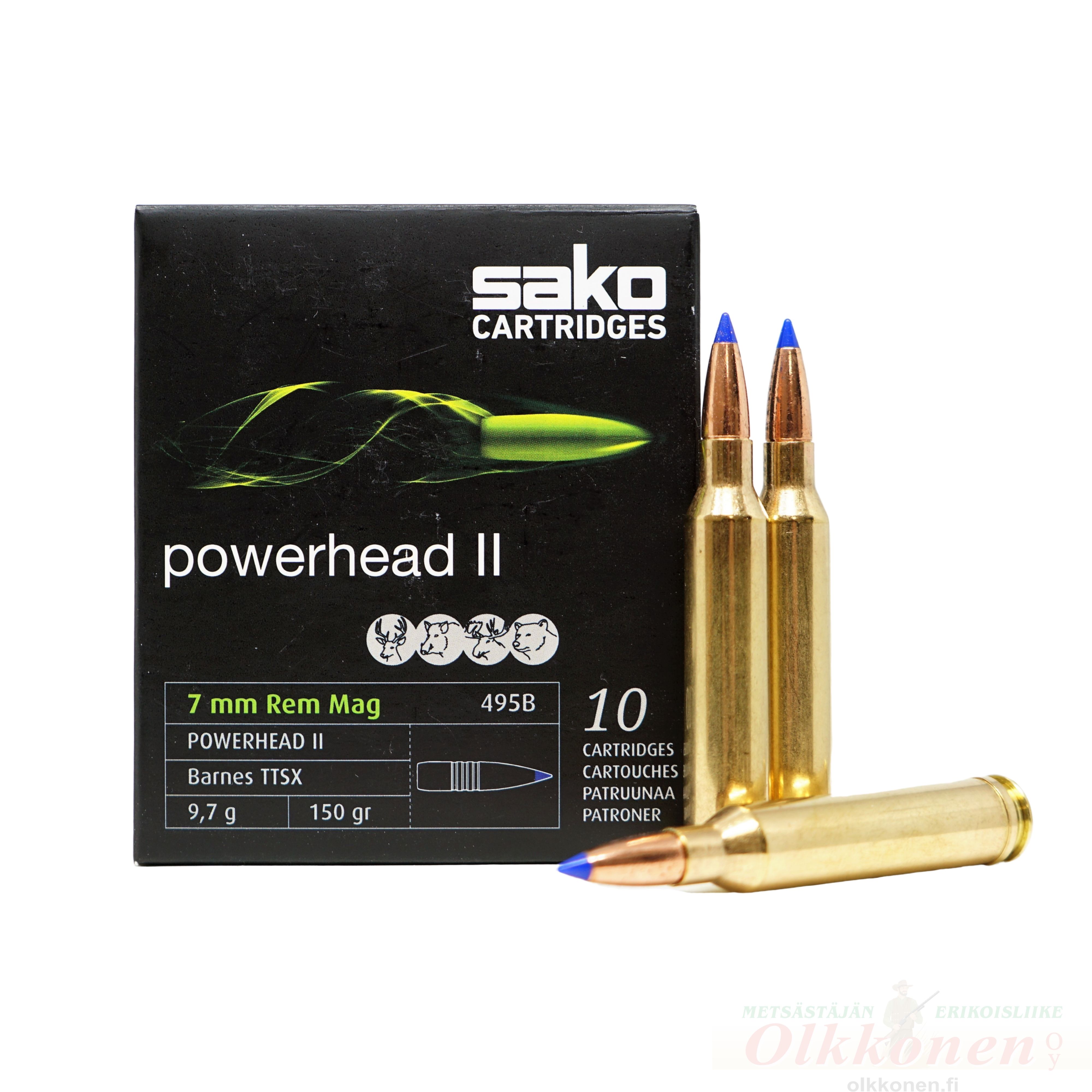 Sako 7mm rem.mag. Powerhead Barnes II TTSX   9,7g  10kpl/rs                                                   