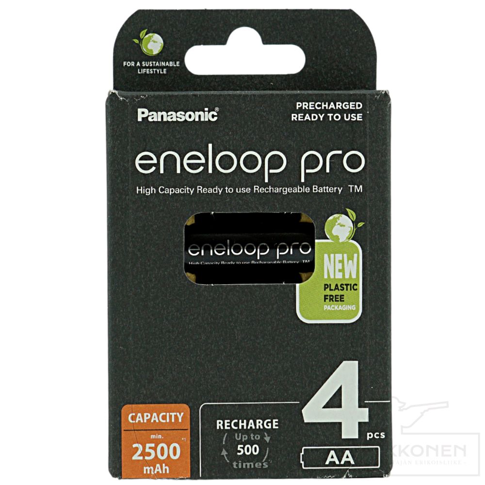 Panasonic Eneloop  pro AA 2500 mAh akut 4 kpl  