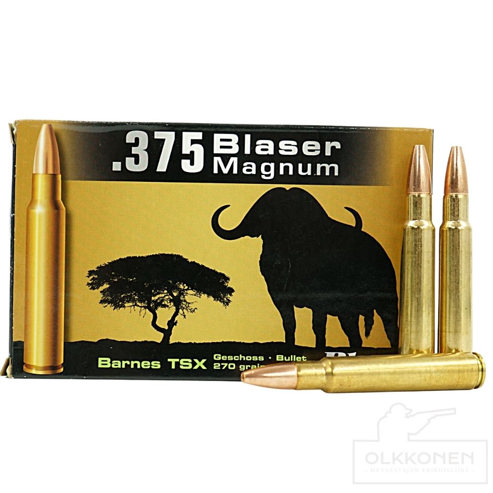 Blaser patruuna .375 Blaser magnum 17,5g Barnes TSX 20kpl/rs