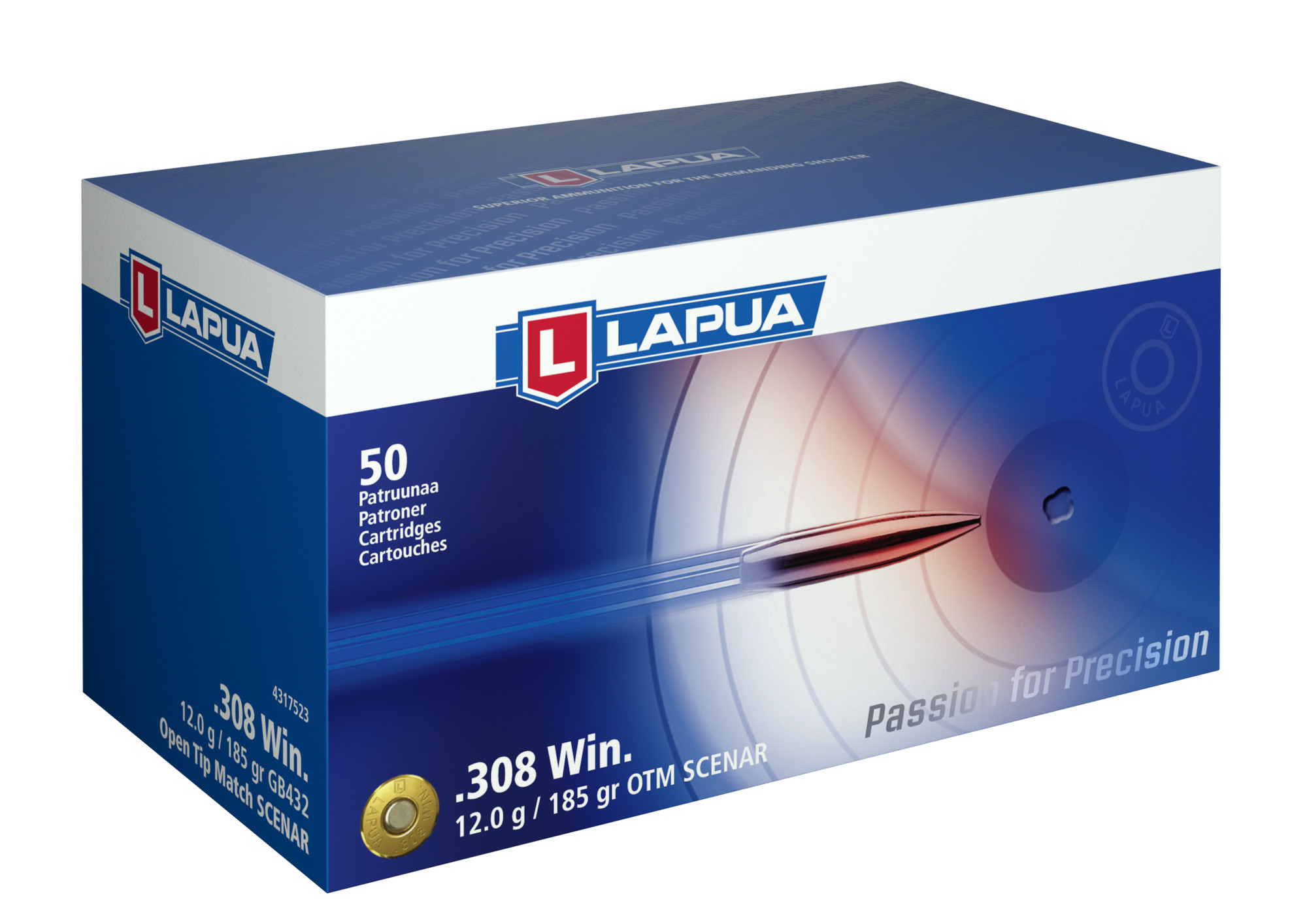 Lapua .308 win GB432 Scenar 12g