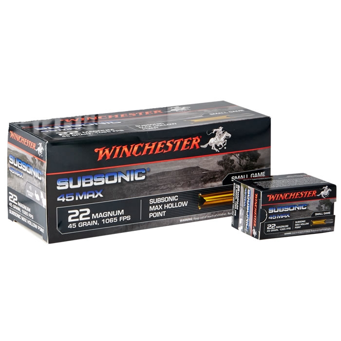 Winchester Subsonic .22 WMR 45gr HP 50 kpl/rs