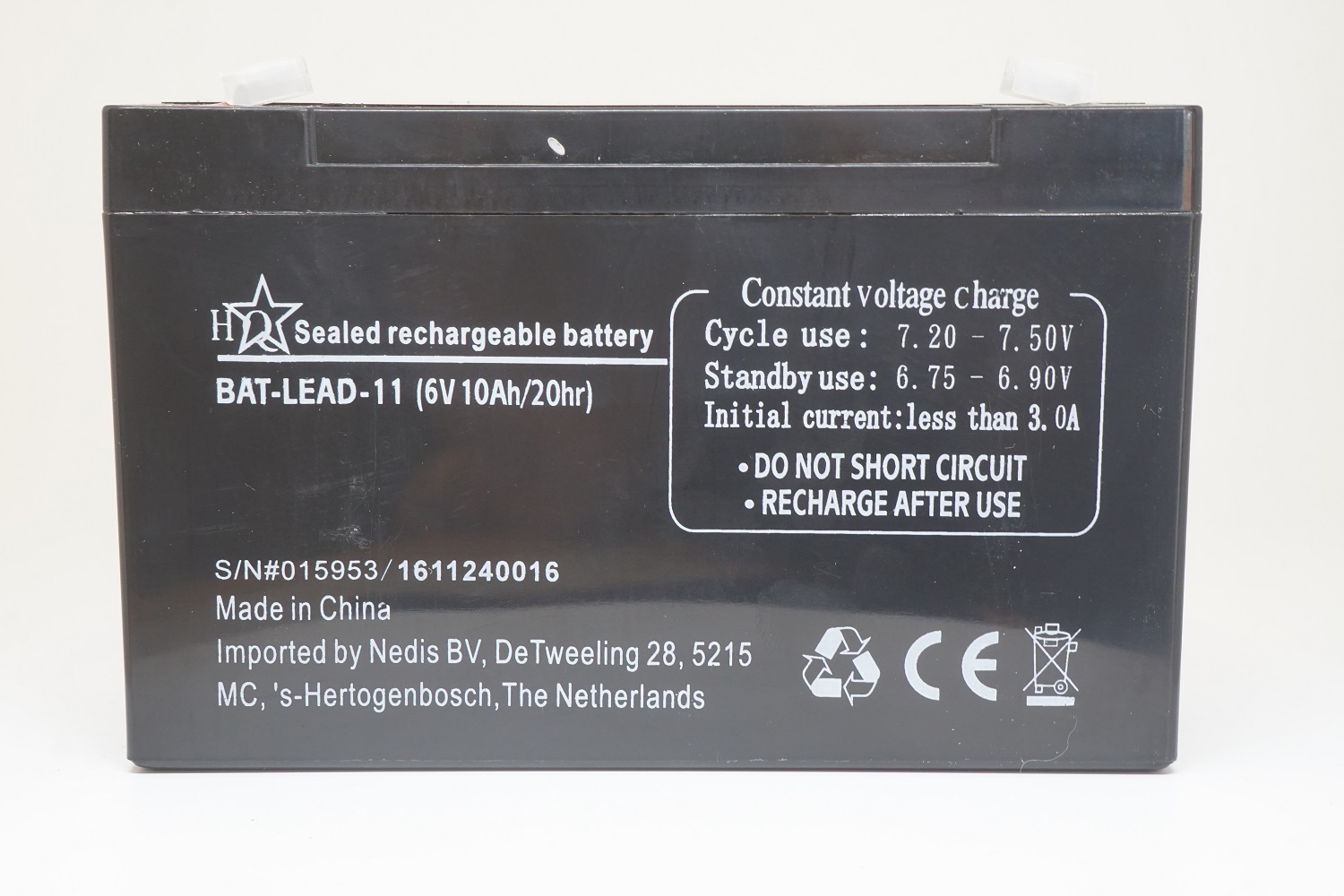 Lisäakku 6V  10Ah riistakameraan                    