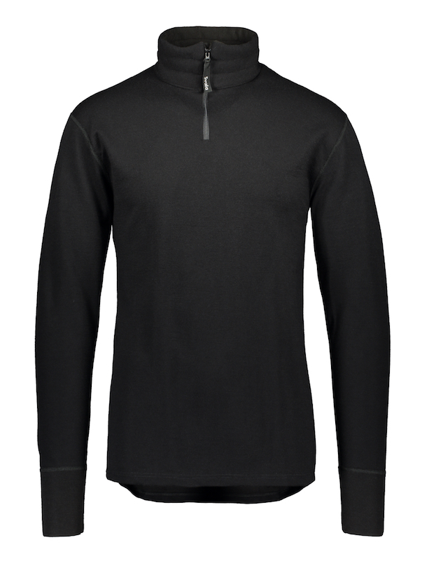 Finnsvala merinopaita, Zip-Neck, musta