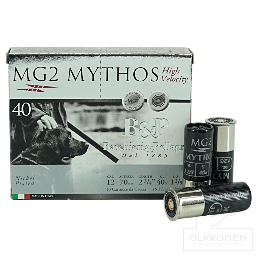 B&P MG2 Mythos 40HV 12/70 40g niklattu