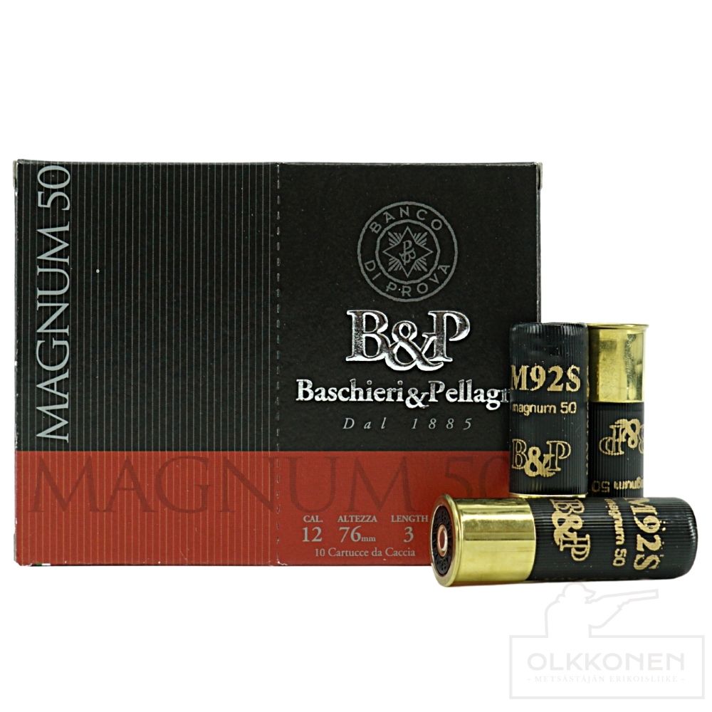 B&P Magnum 50g 12/76 niklattu hauli 10 kpl/rs