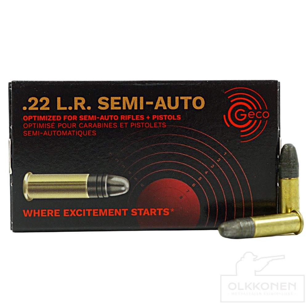 Geco 22 lr lrn Semi-Auto 2,6g 350m/sek patruuna 50/kpl 