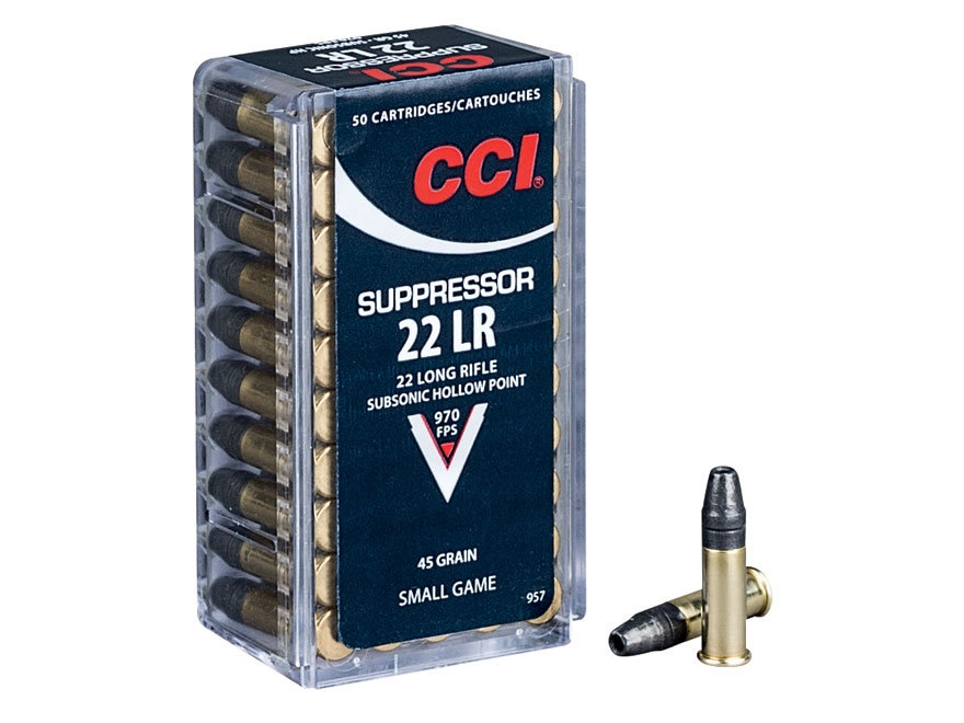 CCI .22 LR Suppressor HP 296 m/s  2,92g 50kpl/rs