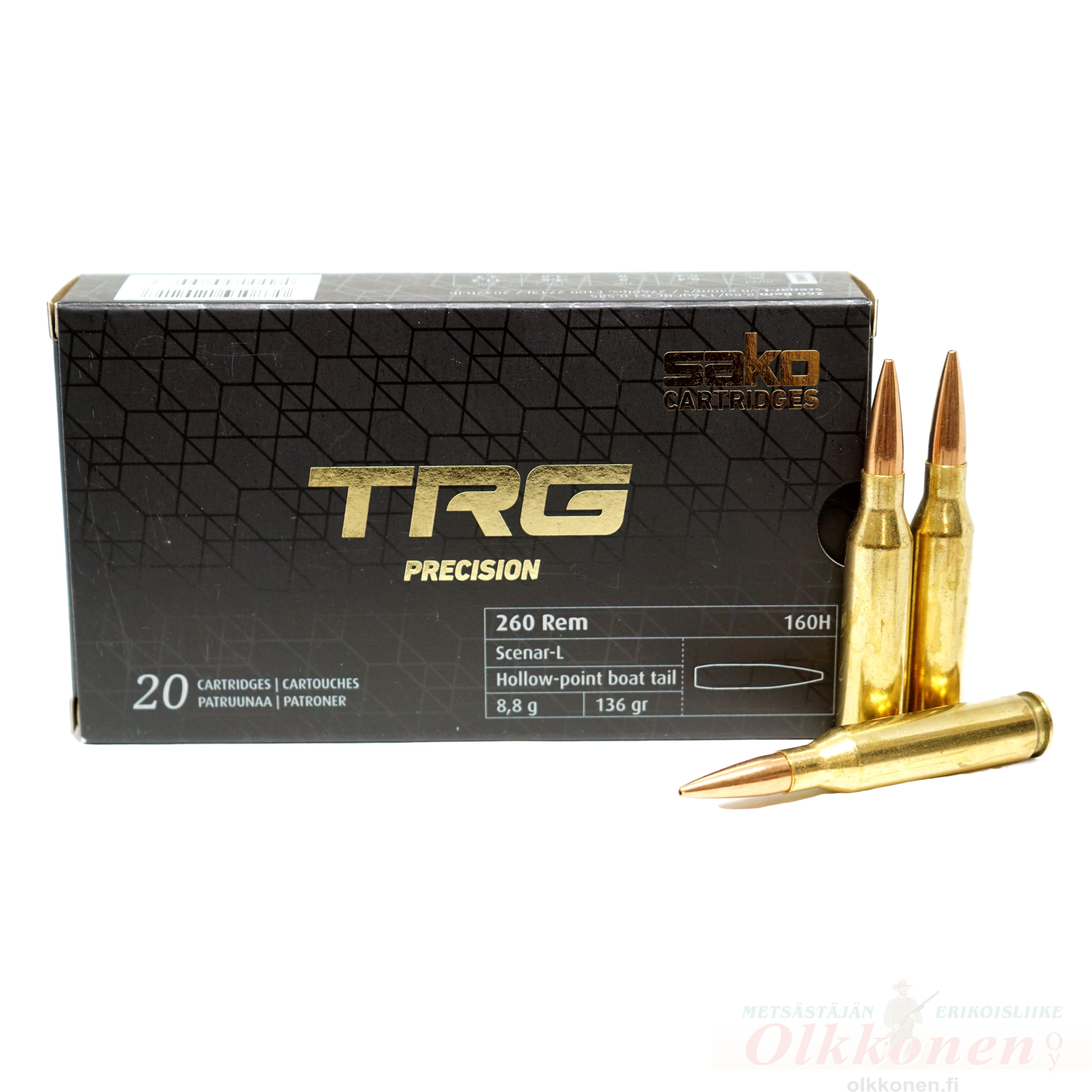 Sako Trg Precision 260 Rem HPBT Scenar-L 8,8g patruuna 20kpl/rs 