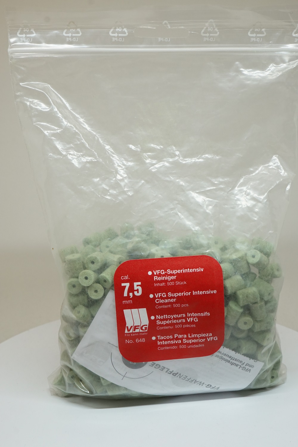 VFG-tehopuhdistustulppa 7,5 500kpl/pss No. 66851