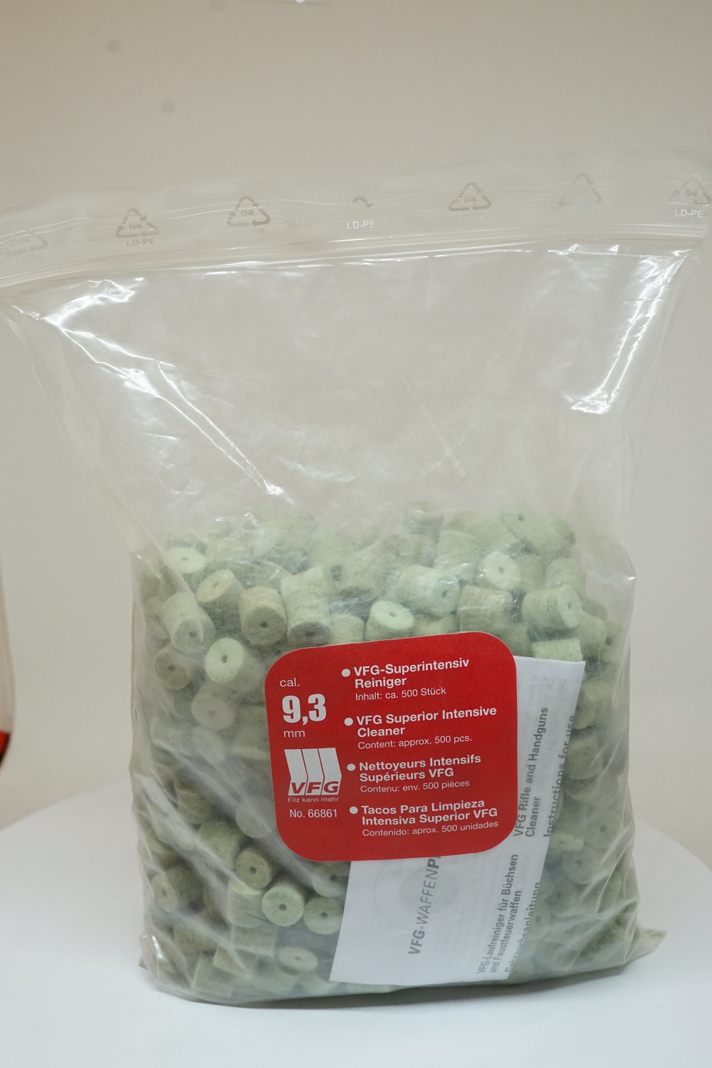 VFG-tehopuhdistustulppa 9,3kal 500kpl/pss No.66861 