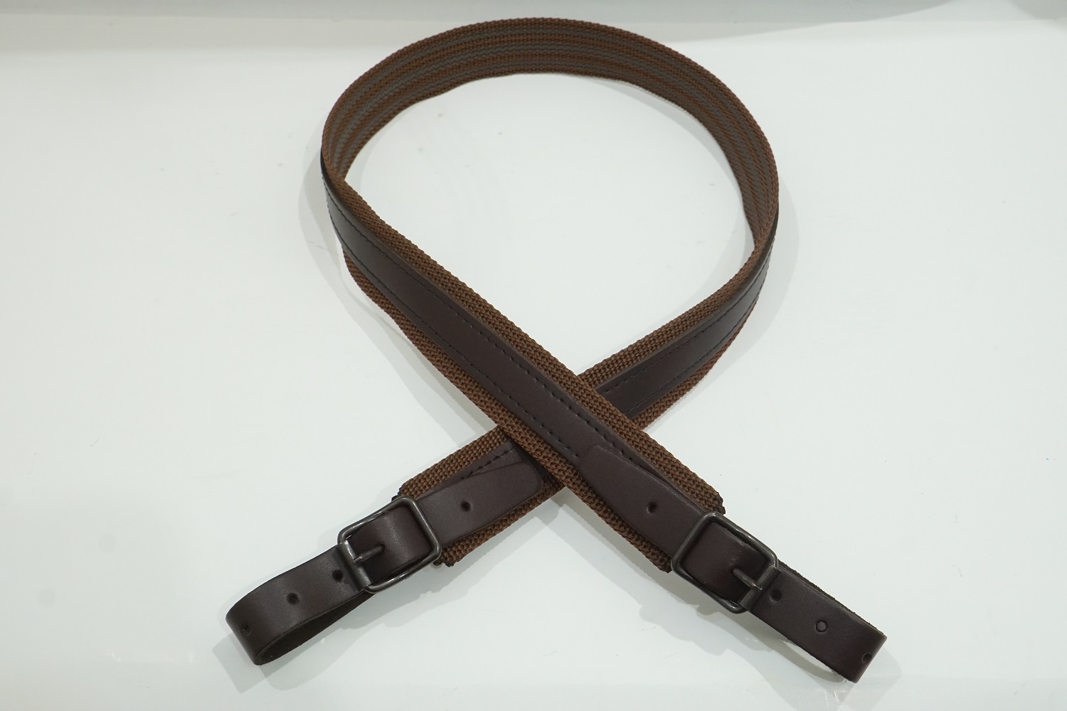 Asehihna nahka ruskea/nylon ruskea/kumi 