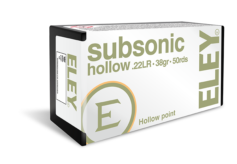 Eley Subsonic .22 LR HP 2,46g patruuna 317m/s 