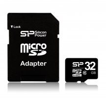 Silicon Power 32GB micro SDHC -kortti (Class 10, SD adapterilla