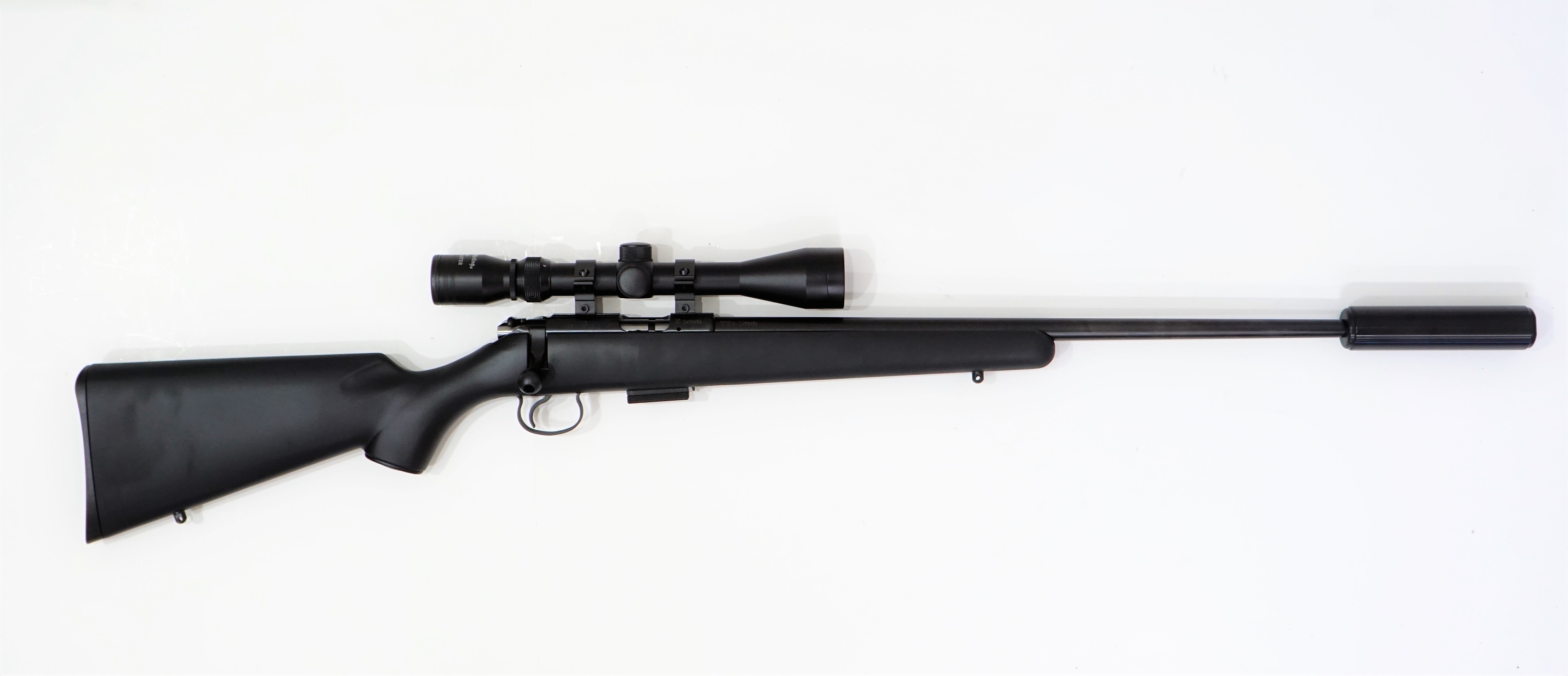 CZ 455 .17 HMR Synthetic asepaketti kiikarilla ja vaimentimella