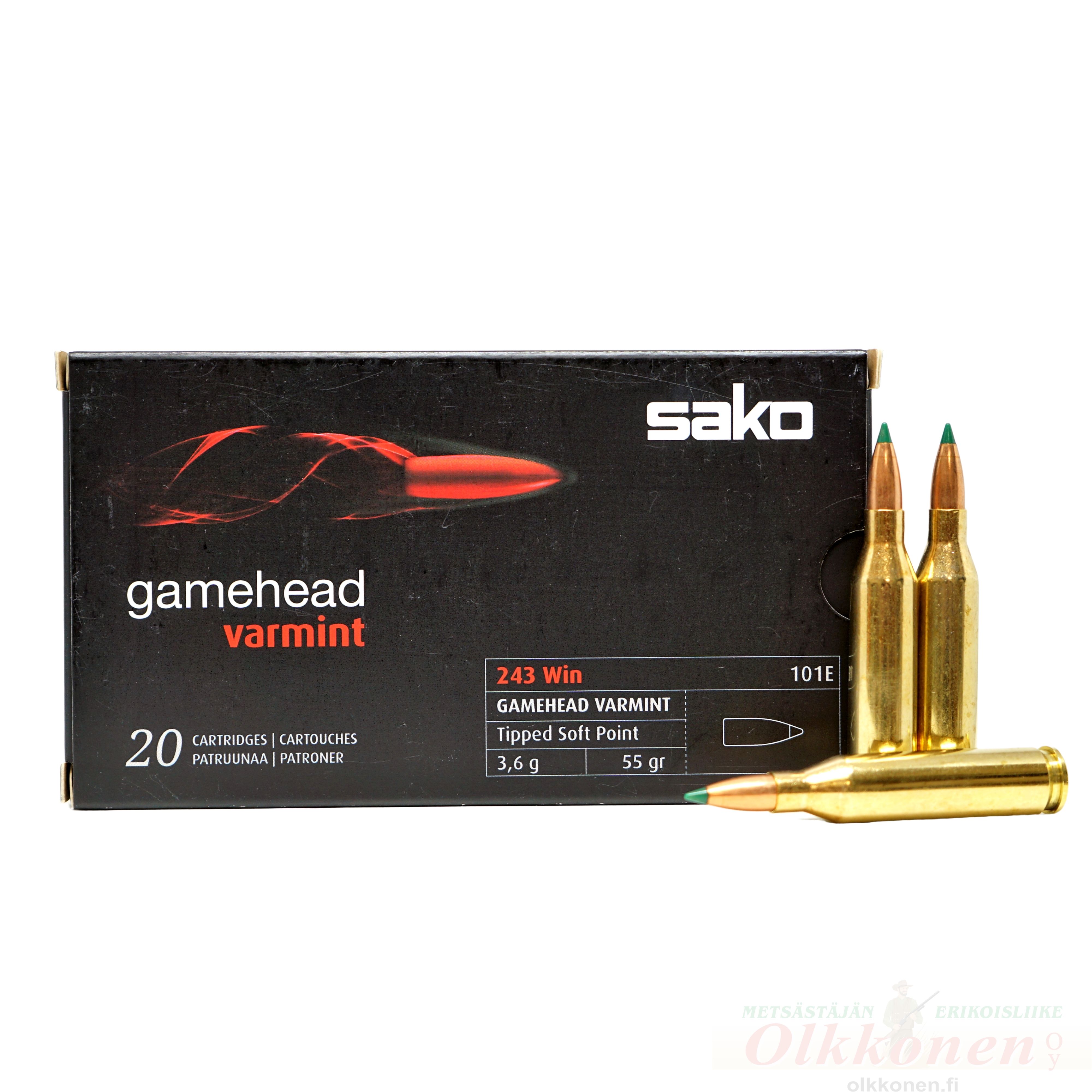 Sako Gamehead Varmint 243 Win patr. 3,6g 20kpl/rs 
