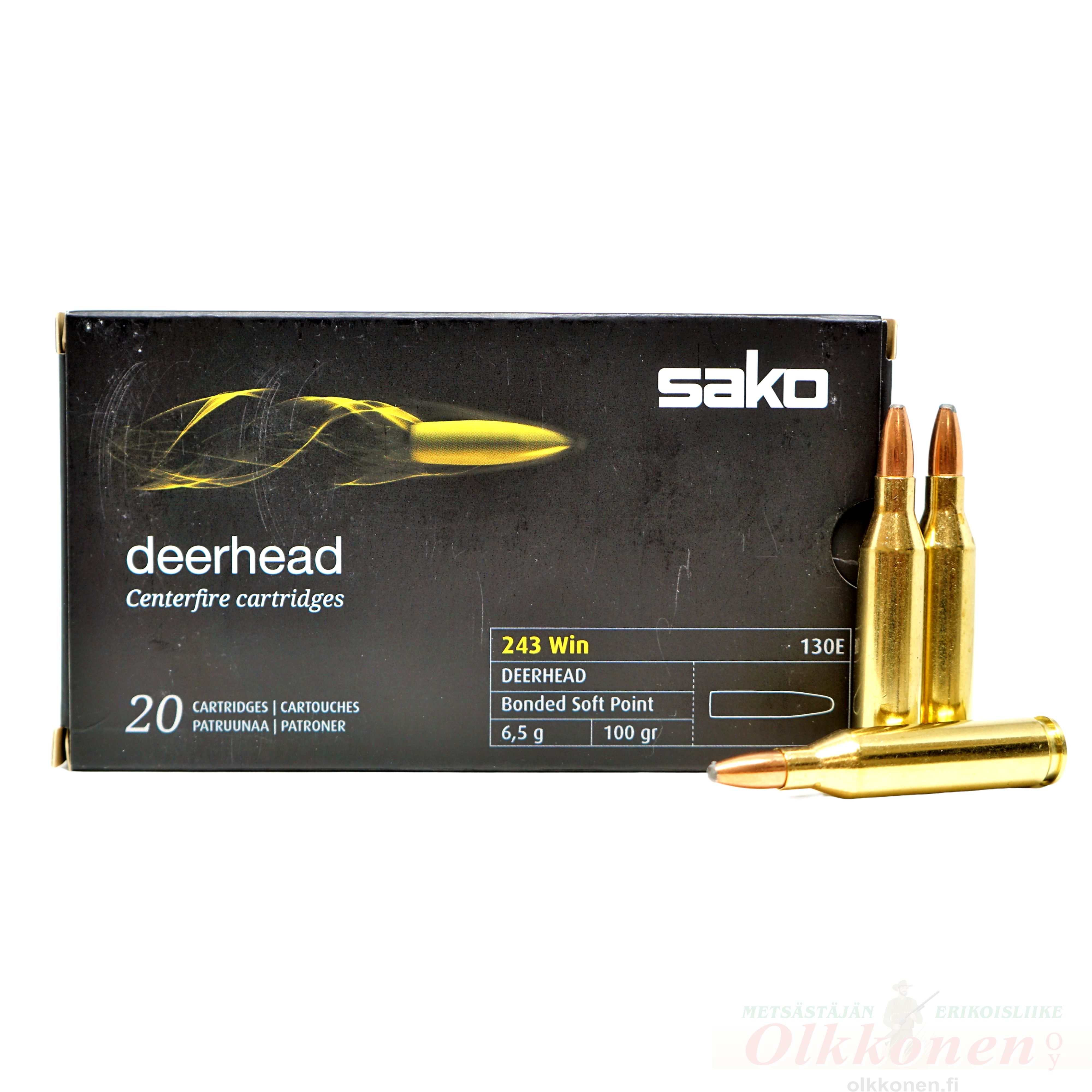 Sako.243 Win 6,5 g Deerhead patruuna 20 kpl rasia