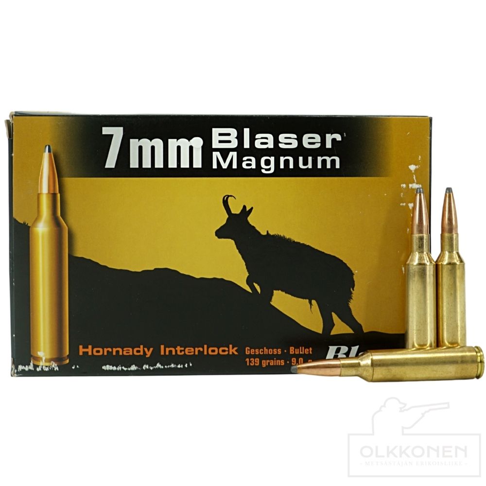 Blaser-patruuna 7mm Blaser Mag 9,0 g InterLock 20 kpl/rs