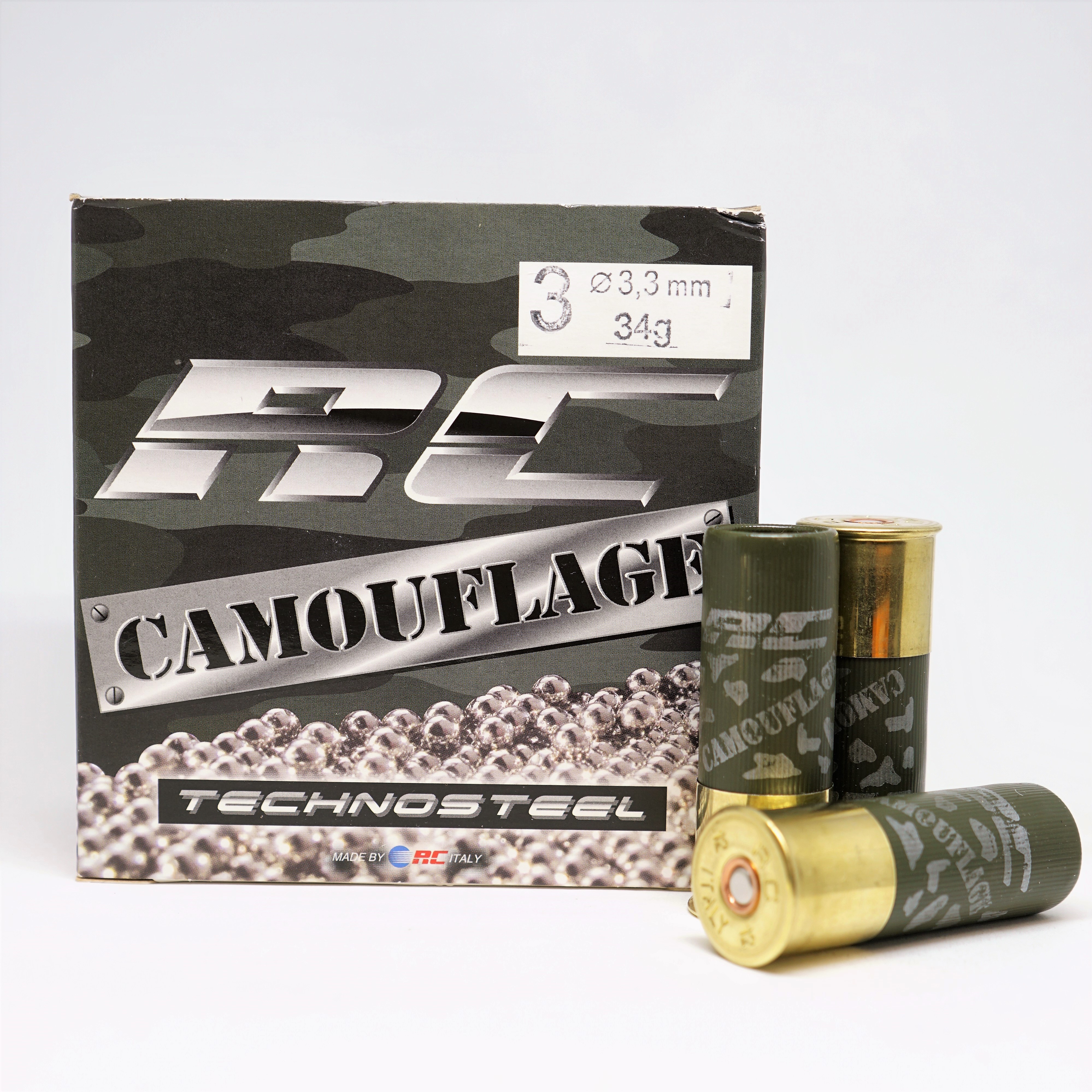 RC Camouflage Technosteel 12/70 34g Nro 3 3,3mm 25klp/rs
