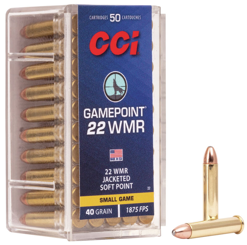 CCI .22 WMR Gamepoint JSP 2,6g 50kpl/rs