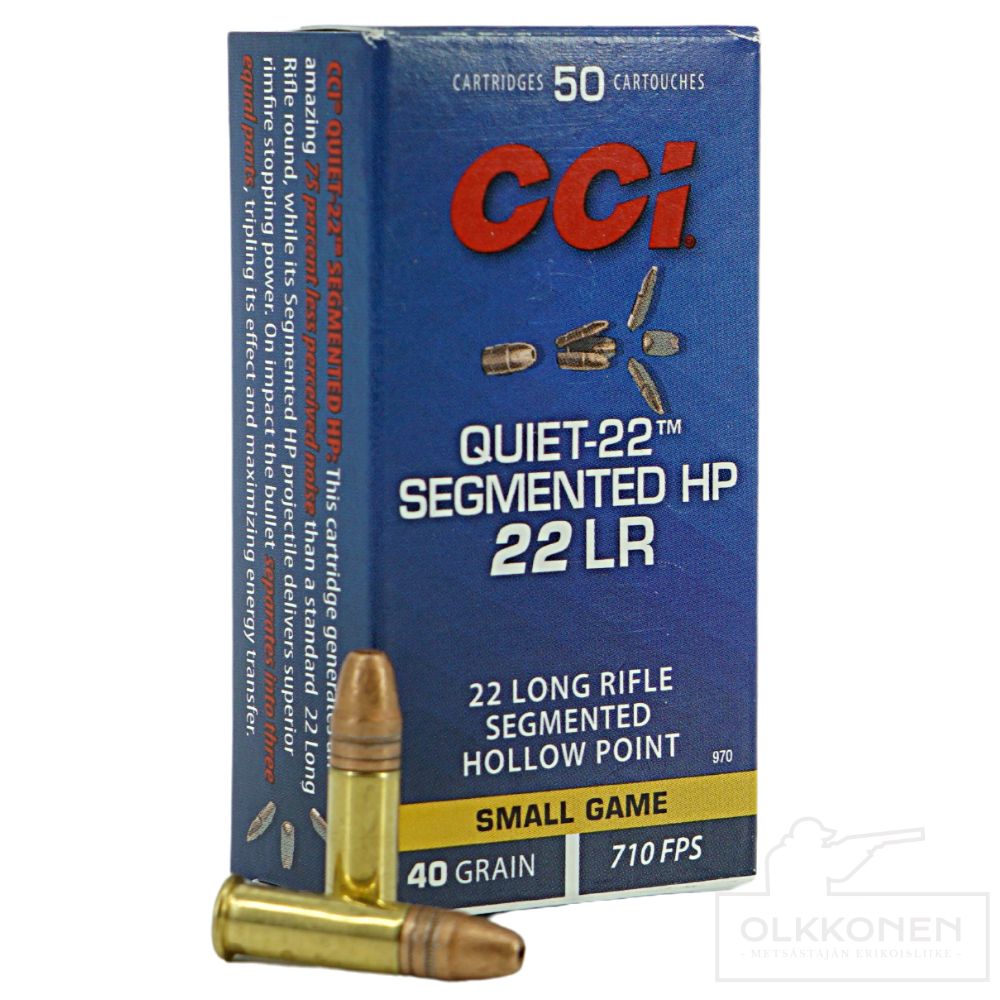 CCI .22 LR Quiet-22 216m/s 2,6g Segmented HP 