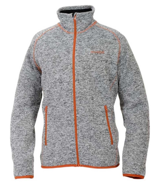 Dovrefjell fleecetakki, harmaa oranssi, unisex