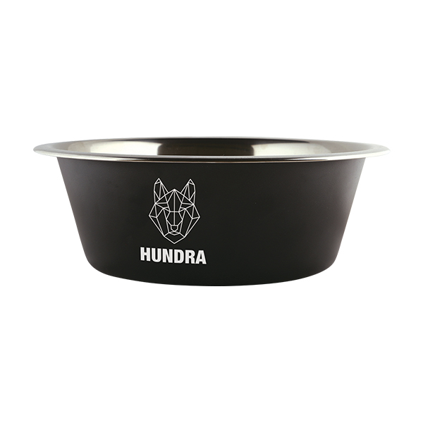 Hundra-ruokakuppi musta 2,8l