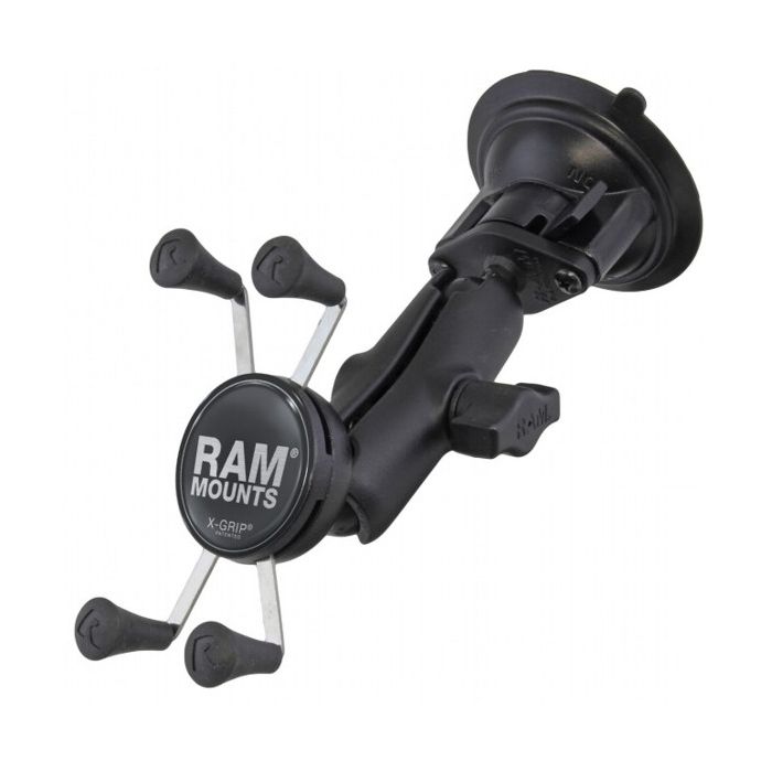 RAM Twist Lock imukuppikiinnike + Universal X-Grip