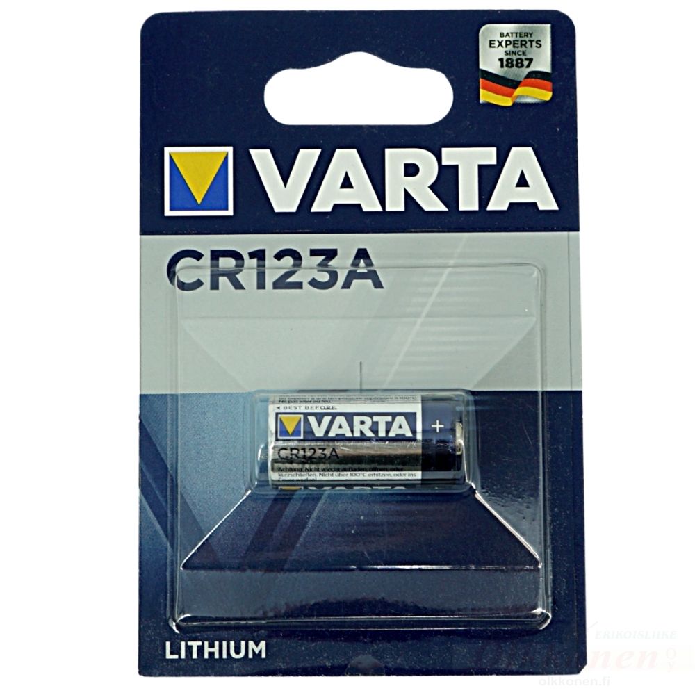Varta CR123 A paristo 3V lithium