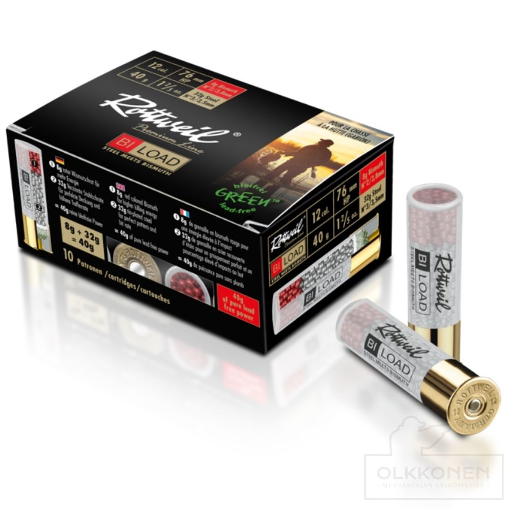 Rottweil 12/76 BI-Load Mag haulikoko 3+2 40g 10 kpl/rs