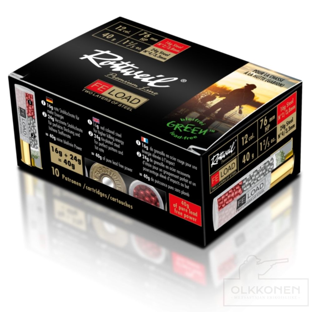 Rottweil 12/76 FE-Load Mag haulikoko 4+2 40g 10 kpl/rs