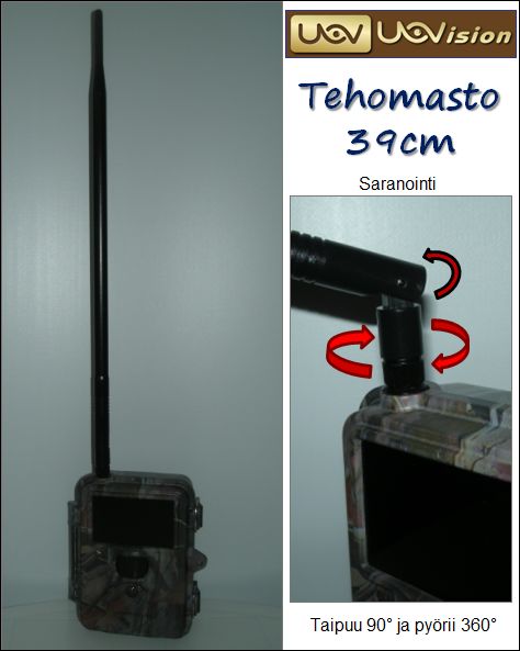 Uovision tehomasto 39cm lähettävään riistakameraan