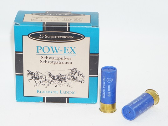 Pow-Ex 12/67,5 Mustaruuti haulikonpatruuna   3,5mm                                                            