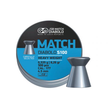 JSB Match 100 Ilmaaseluoti 4,5mm  0,535g                                                                      