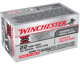 Winchester .22 Wmr 2,6g  582 m/s  JHP                                                                         