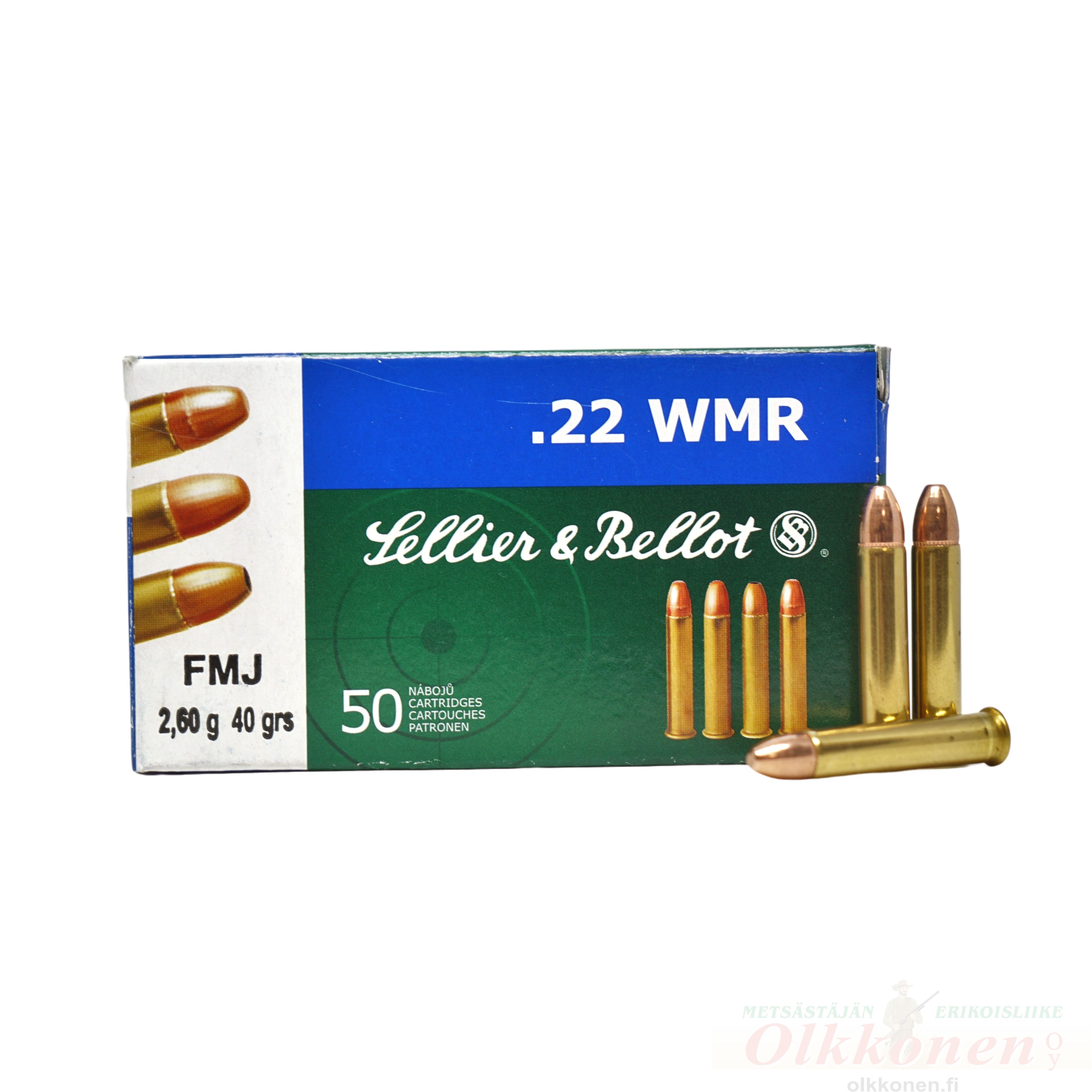 Sellier & Bellot  .22Wmr FMJ 2,56g 40grs 50kpl/rs                                                              