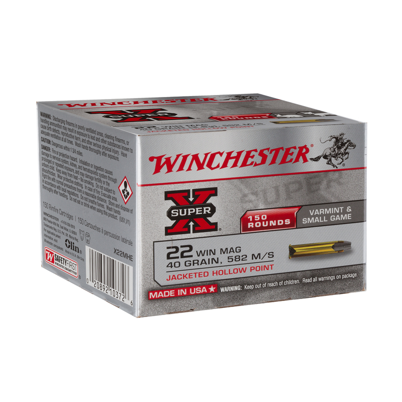 Winchester Super X .22 WMR 40 gr JHP 150 kpl/rs