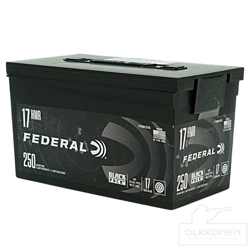 Federal .17 HMR Black Back HP 17gr 250 kpl/rs