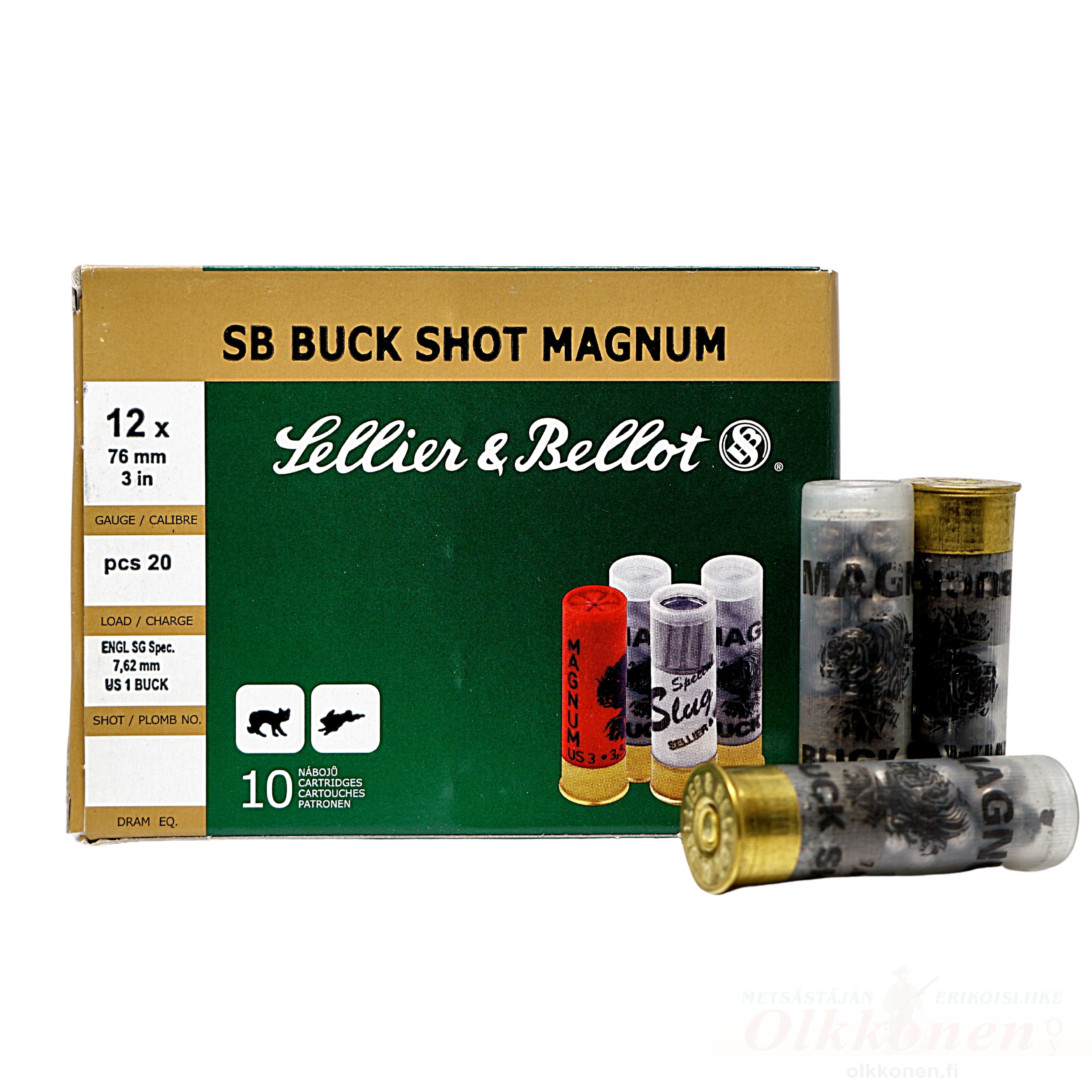 Sellier & Bellot Buck Shot mag 12/76 52g 7,62mm 10 kpl/rs  