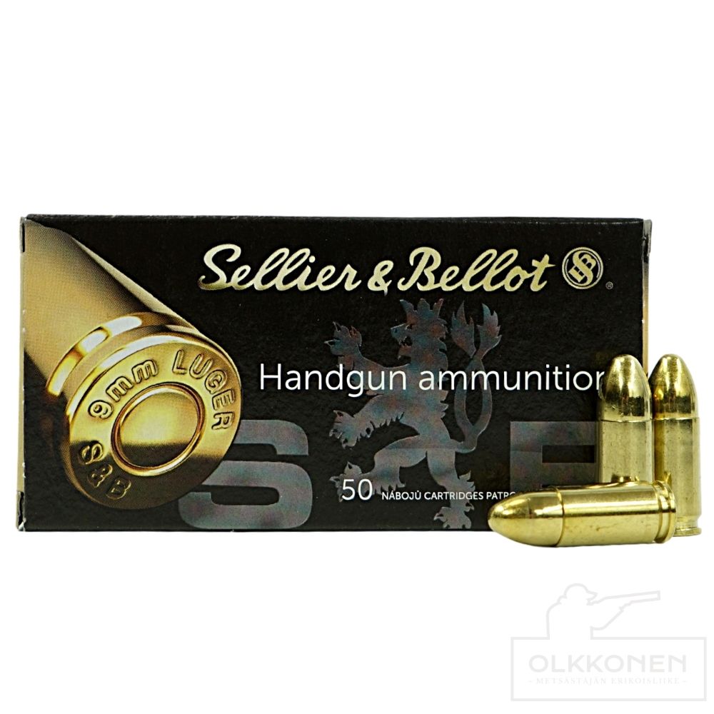 Sellier & Bellot 9mm Luger 8g FMJ 500 kpl