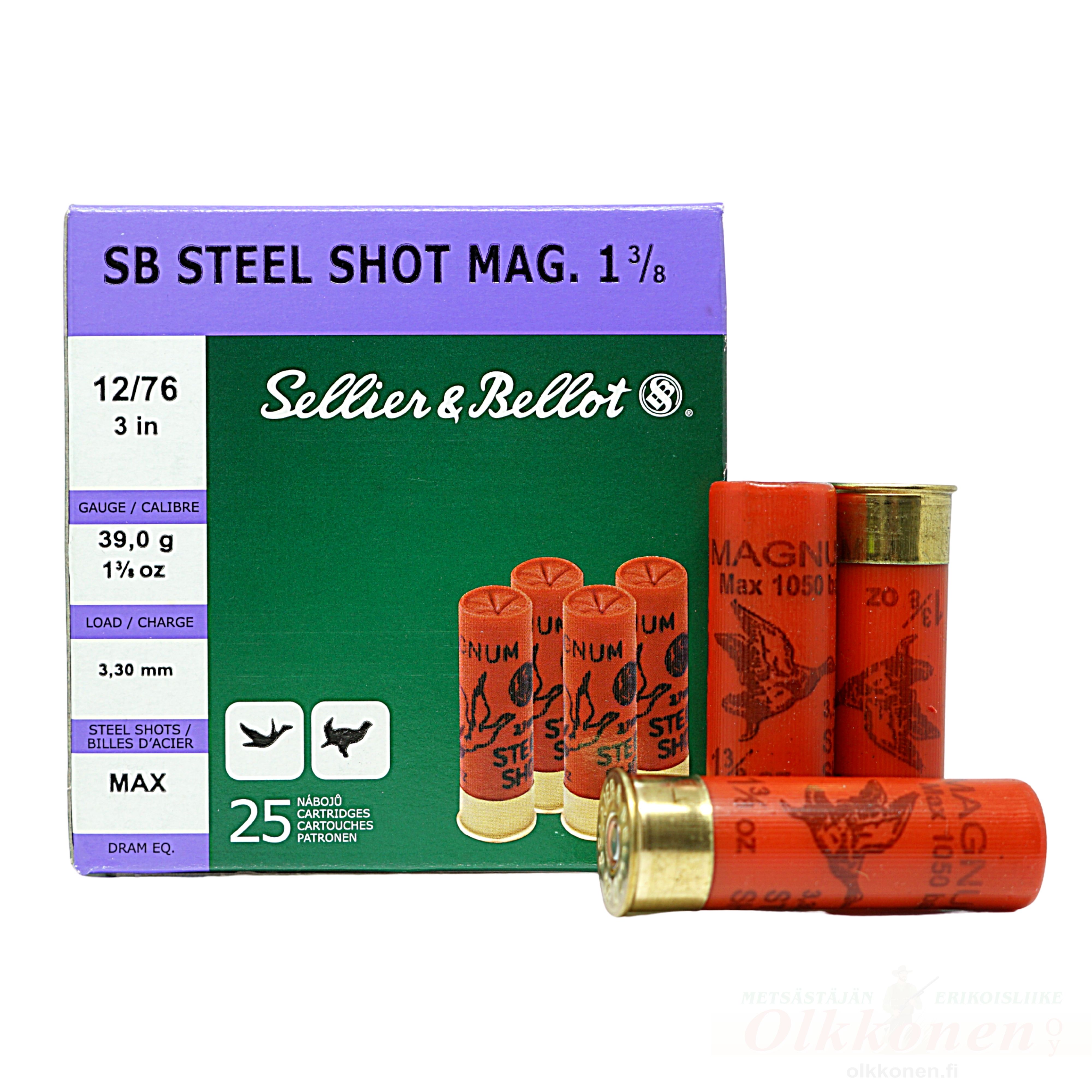 Sellier & Bellot 12/76 Steel Magnum 39,0g 3,3mm                                                                 
