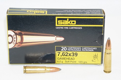 Sako 7,62x39 Gamehead 8g lyijykärki SP patruuna 20 kpl