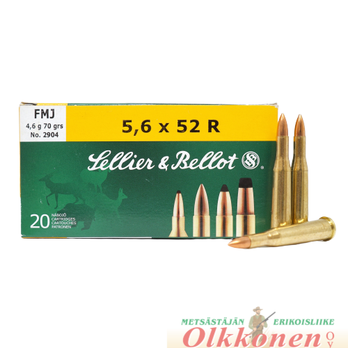 Sellier & Bellot 5,6x52R  4,6g fmj  20kpl/rs                                                                  