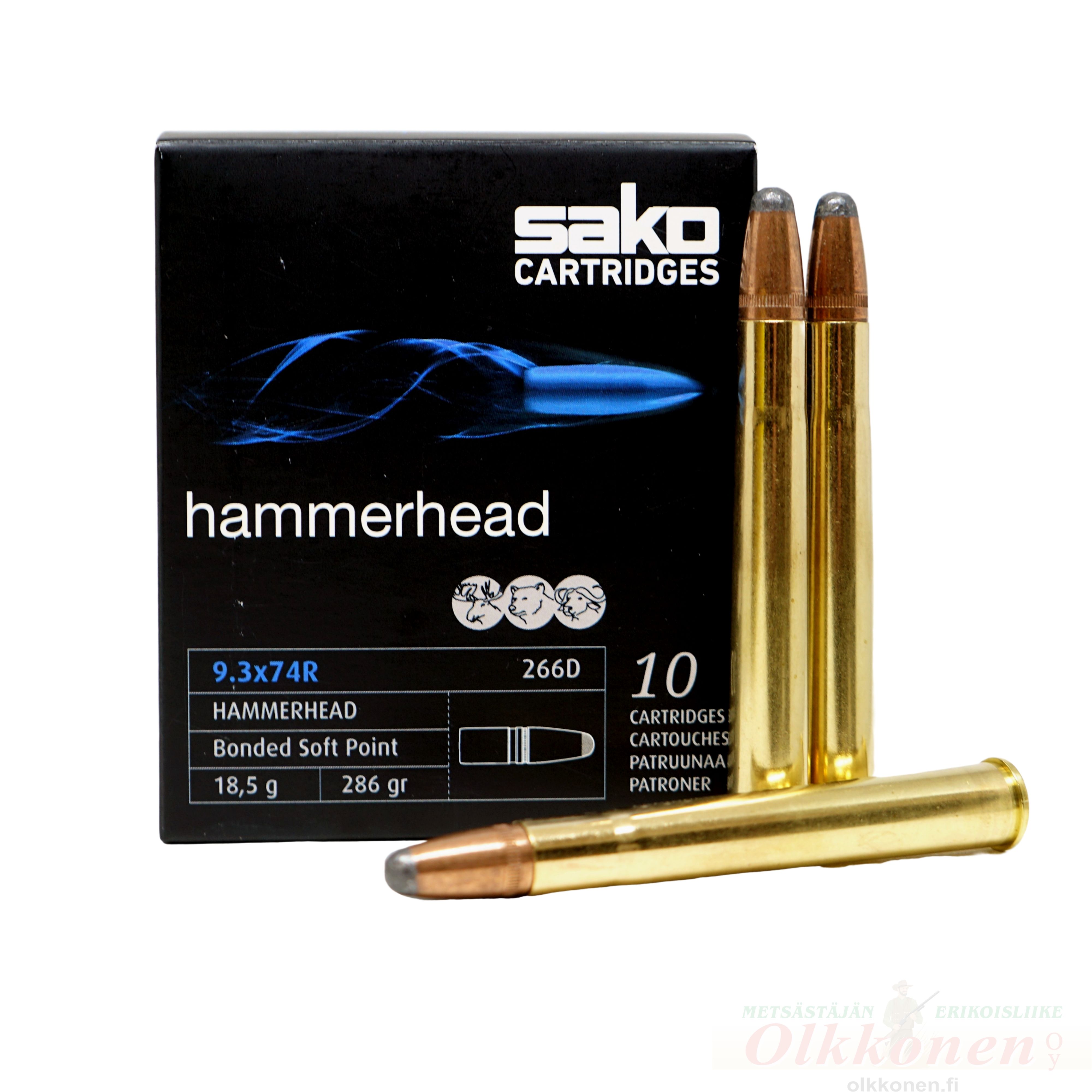 Sako 9,3x74R Hammerhead18,5g 266D 10kpl/rs                                                                    