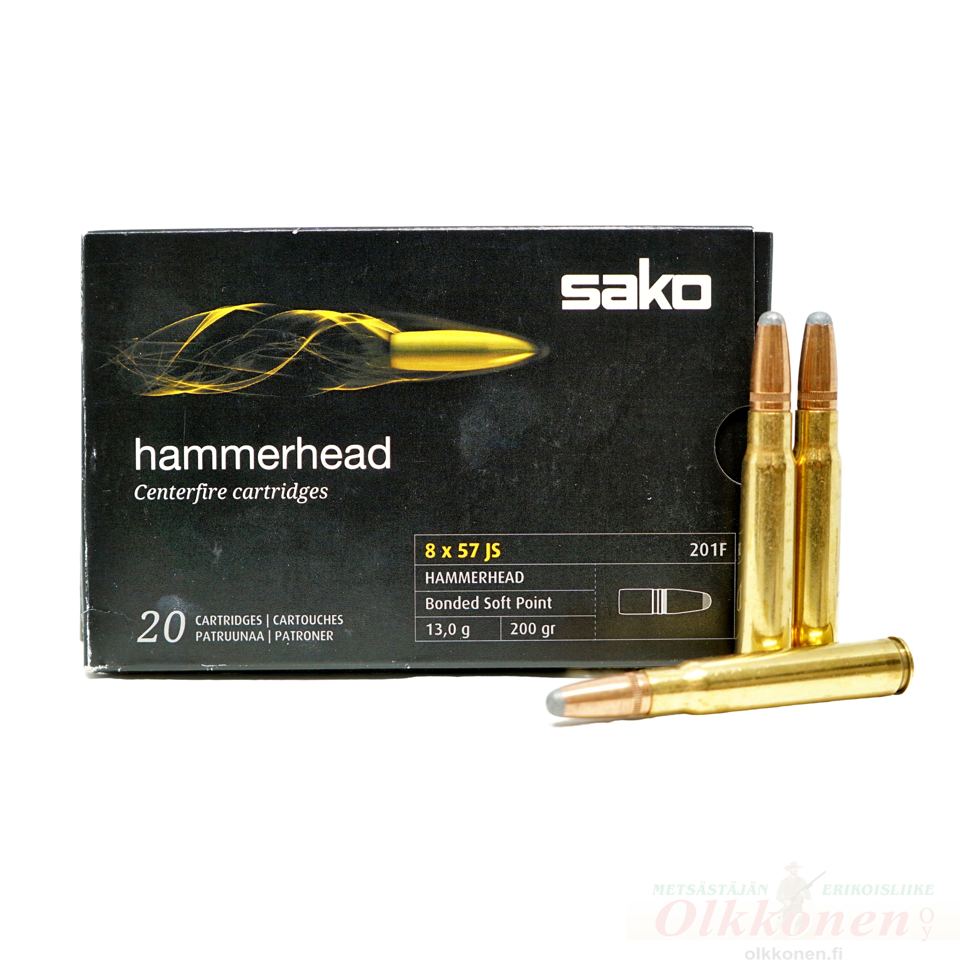 Sako 8x57 JS 201F 13 g Hammerhead  20kpl/rs                                                                   